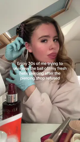 Pliers work wonders (don’t let my piercing shop see this) #helixpiercing 
