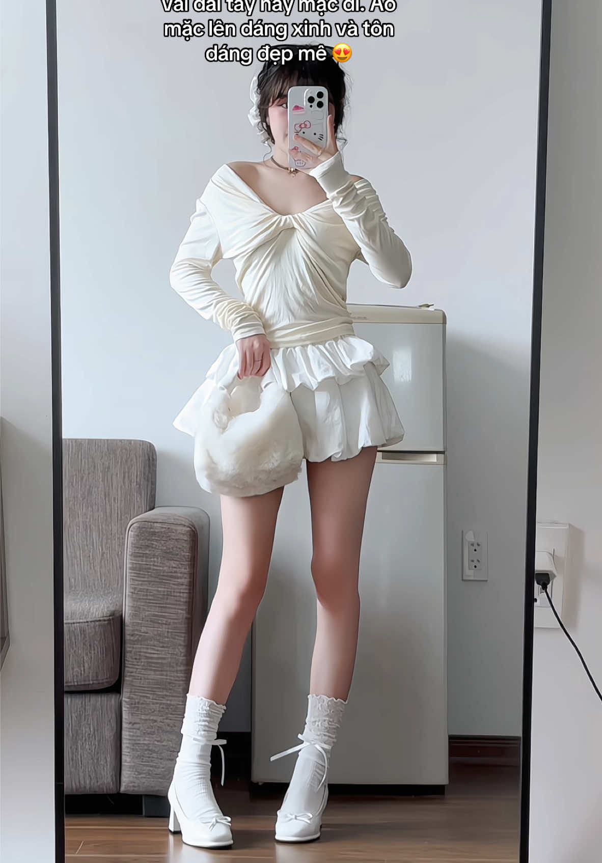 Áo thiết kế mặc đẹp và quyến rũ lắm ý, nên thử nha mấy bà 😍 #xuhuong #fyp #foryou #reviewquanaonu #aothundai #aothundaitaynu #aothundaitaybasic #aoxoannguc #aomuathudong #aothudongtaydai #kimeehouse 