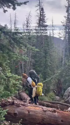 So often as parents, we think, “Oh, my kids are too young — they’re not ready.” But the truth is, they’re often more capable than we realize. Our kids have joined us on many backpacking trips this year, and so far they’ve hiked up to 8 miles. At first, they didn’t think they could do it. But when we set limits (with safety in mind) and keep encouraging them — “You can do this, I know you can” — those little legs end up climbing big mountains.#mountainlover #backpackingfamily #backpacking #adventurekids #outdoorfamily 
