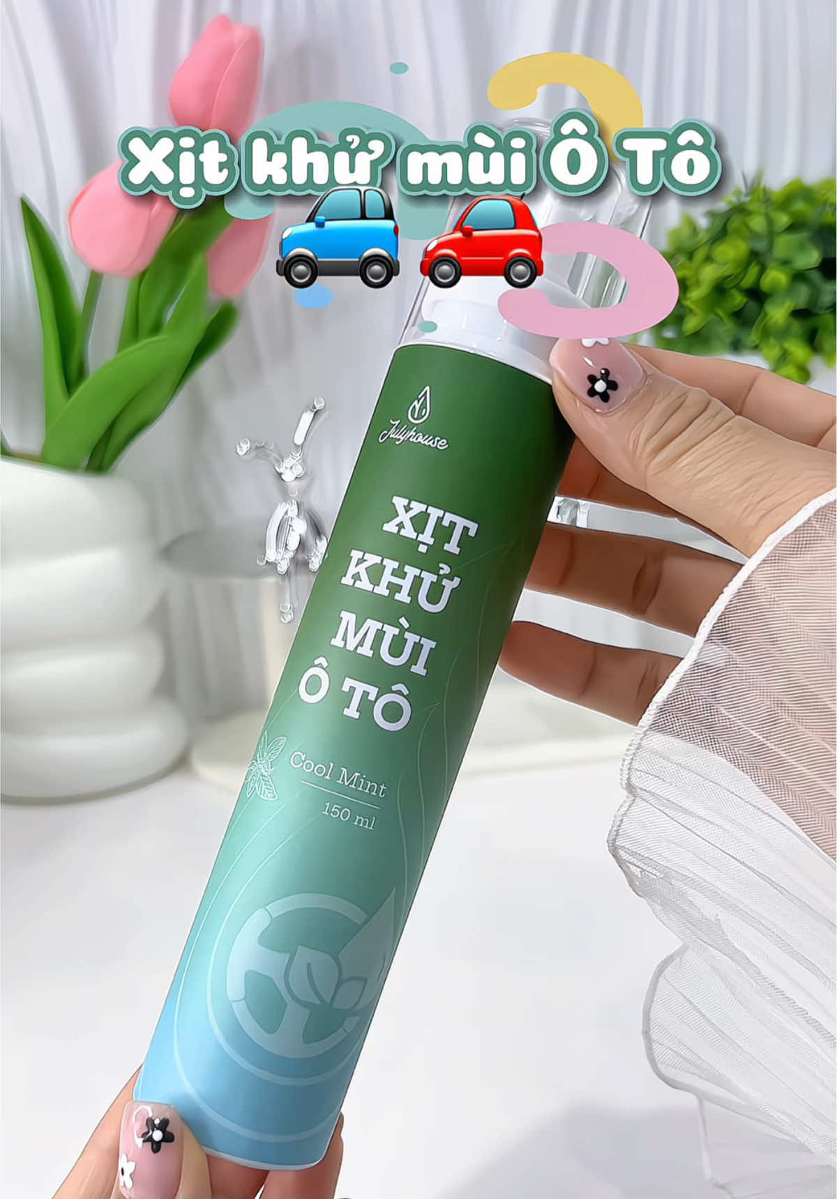 Xịt khử mùi ô tô 🚗 thơm xĩu luôn nha ✨✨ say xe sợ mùi xe thì sắm lẹ #xitkhumui #xitkhumuioto #julyhouse 