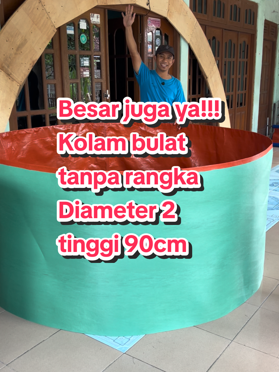 Kolam bulat tanpa rangka Diameter 2 tinggi 90cm. #terpalkolamikan #kolamterpal #kolambulattanparangka #kolamtanparangka #terpalkolam 