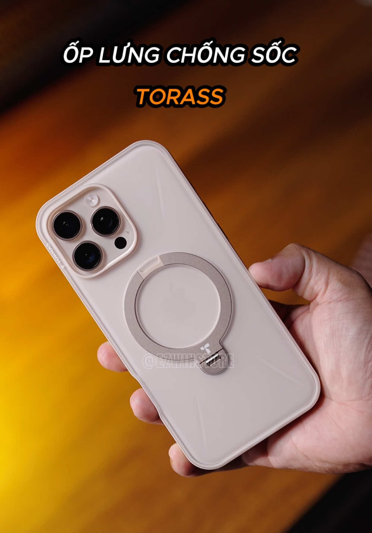 Unbox ốp lưng Torass phiên bản chống sốc có giá đỡ xoay 360 độ. #torass #oplungtorass #torasscuongluc #torasshoptiktok #ezwinstore 