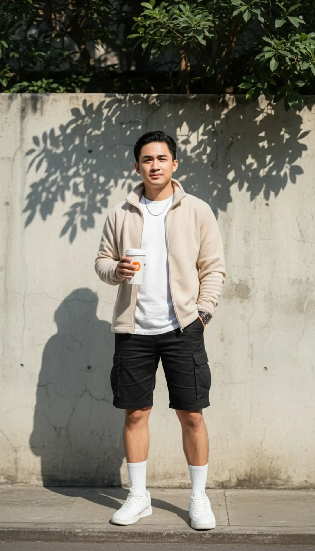 Cara edit bikin foto gemini Al atau google ai studio 1. Masuk ke google gemini/ google ai studio 2. Lalu tekan tanda (+) 3. Masukan foto referensi yang ada di galeri 4. Salin promptnya Prompt: Sebuah foto candid outdoor yang stylish dari [reference man on the photo]. — Gaya potret full body dengan tinggi badan 188,5cm street style dari [reference man on the photo], dengan komposisi terpusat dan sedikit sudut pandang rendah. [reference man on the photo] berdiri tegak dan santai, dengan tangan kanan di saku celana dan tangan kiri memegang gelas minuman takeaway berwarna putih, wajah menghadap langsung ke kamera dengan ekspresi tenang [mantain hair character on the photo]. Mengenakan jaket fleece setengah ritsleting berwarna krem/beige, kaus putih di dalamnya, celana pendek kargo hitam, kaus kaki olahraga putih, dan sepatu sneakers chunky putih. Dilengkapi dengan kalung perak sederhana dan jam tangan di pergelangan tangan kiri. Berlatar belakang dinding beton/plester berwarna terang yang sudah usang, dengan bayangan dedaunan hijau lebat dari pohon di atasnya. Lokasi di area outdoor perkotaan, kemungkinan trotoar atau jalan yang sepi. Jepretan kamera DSLR full-frame, lensa 35mm atau 50mm, aperture lebar untuk kedalaman bidang yang dangkal (shallow depth of field), fokus tajam pada subjek. Pencahayaan alami yang cerah dari matahari sore atau pagi, menciptakan bayangan panjang yang tajam dari dedaunan di dinding dan bayangan subjek di tanah, menyorot subjek dengan baik. Santai, stylish, segar, urban, kasual. Palet warna didominasi oleh krem/beige, hijau dedaunan, hitam, putih, abu-abu beton, dan sedikit sentuhan oranye cerahdari minuman.  Fotografi fashion street style, detail tinggi, tekstur kulit realistis, resolusi 8k, fokus yang sangat tajam pada wajah dan pakaian. Grading warna alami dan bersih, sedikit grain film halus, menonjolkan detail tekstur, kontras yang seimbang. Negative prompt: teks pada produk, watermark, anggota tubuh tambahan, warna terlalu jenuh, fitur kartun, distorsi wajah, kualitas rendah. Cara copy prompt dari caption/gambar: Screenshot bagian prompt halaman ini. Buka Google Chrome tekan gambar kamera di kotak pencarian. Pilih gambar screenshot-an tadi lalu select text dan copy. Tinggal di paste ke Gemini. Tips: • Bisa pakai Ai generator favorit kamu seperti Gemini, google ai studio, Imarena, chatgpt dan lain sebagainya. • Untuk Gemini, aspek rasio hasil generate akan mengikuti aspek rasio foto referensi, jadi crop foto referensi sesuai keinginan bisa 1:1, 2:3, 3:4, 4:5, 9:16. Selamat mencoba dan jika berhasil, share disini hasil generate kamu ya. #tutorial  #turorialgeminiai  #geminiai  #jangkauanluas  #fypppppppppppppppppppppppp 
