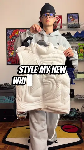 New sleeveless puffa #sleeveless #puffer #white #ukstreetwear #outfit  