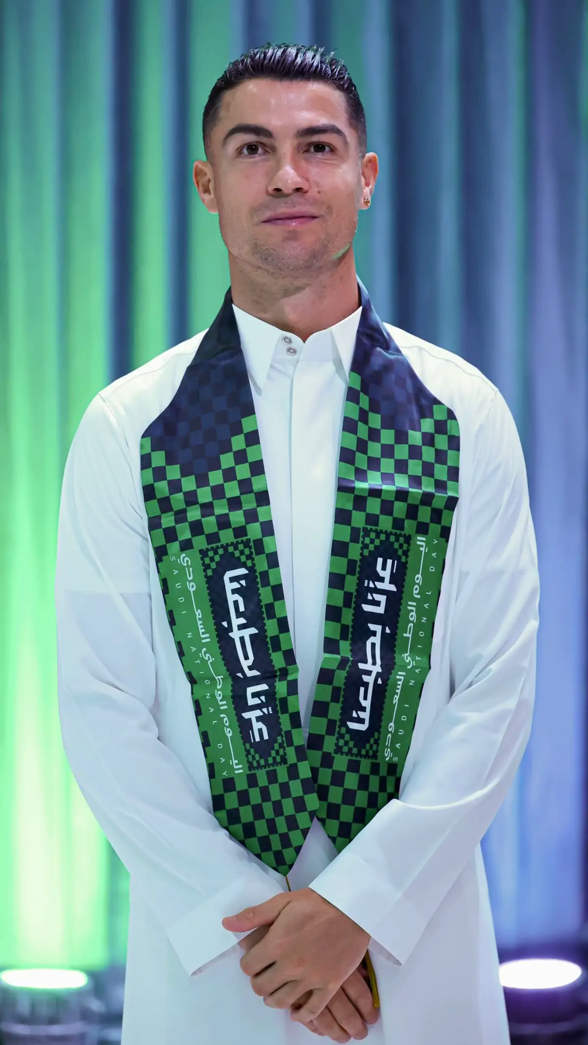 الأسطورة كريستيانو رونالدو يحتفل #اليوم_الوطني_٩٥_السعودي  🇸🇦💚#alnassr #sportsontiktok #cristianoronaldo #ronaldo 