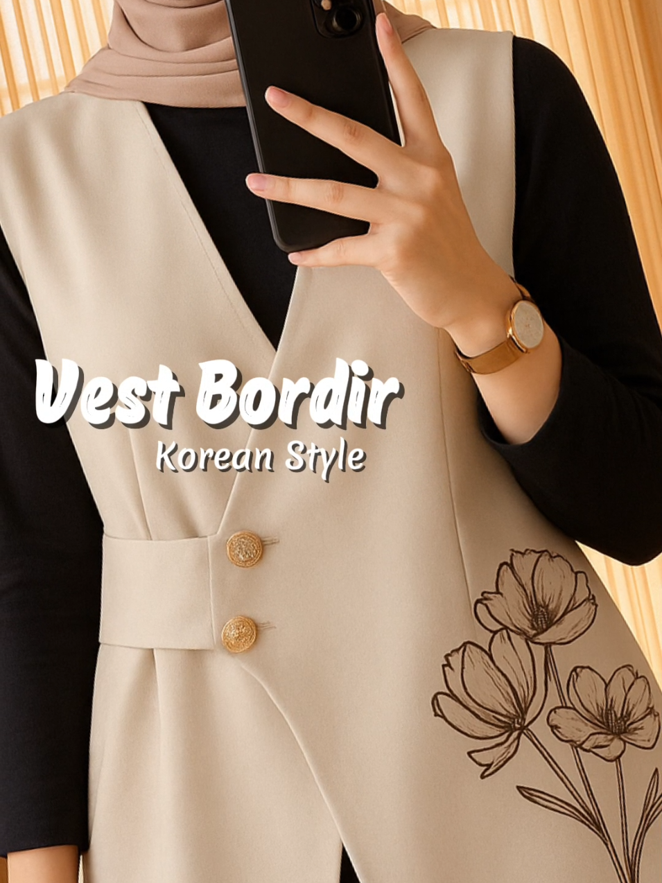Vest bordir Korean style #vest #vestkoreanstyle #vestkekinian 