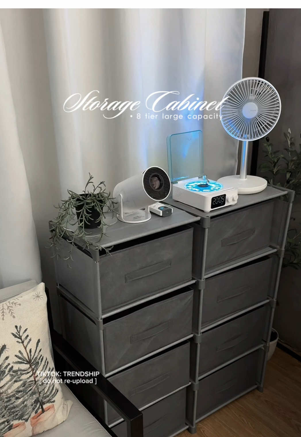 If I can’t organize my thoughts, at least I can organize my space 🩶 #organizer #storagecabinet #cabinet #storageorganizer #room 