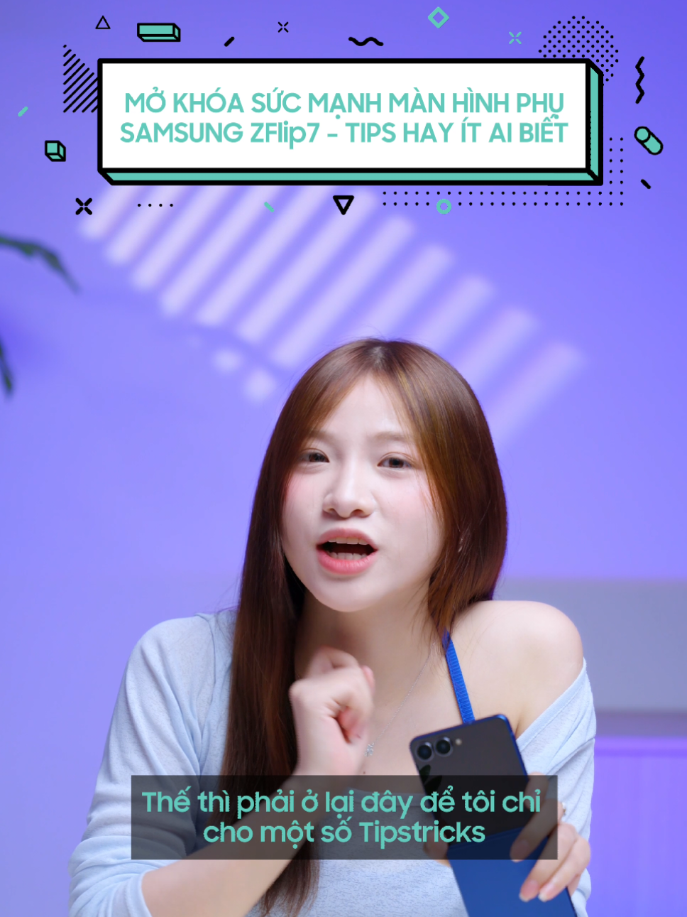 Tips/tricks CỰC ẢO với màn hình phụ của Samsung Galaxy Z Flip7 bạn đã biết chưa? 😎 #fyp #hoanghamobile #yeucongnghe #thanhcongnghe #zflip7 