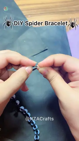 DIY Spider Bracelet for Halloween #💞 #foryou #DIY #nzacrafts 