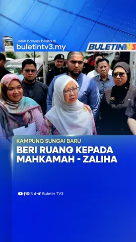 Menteri Wilayah Persekutuan, Datuk Seri Dr Zaliha Mustafa menggesa semua pihak berkait polemik status tanah Kampung Sungai Baru memberi ruang kepada mahkamah menentukannya. #BuletinTV3 #KampungBaru #Zaliha #Mahkamah