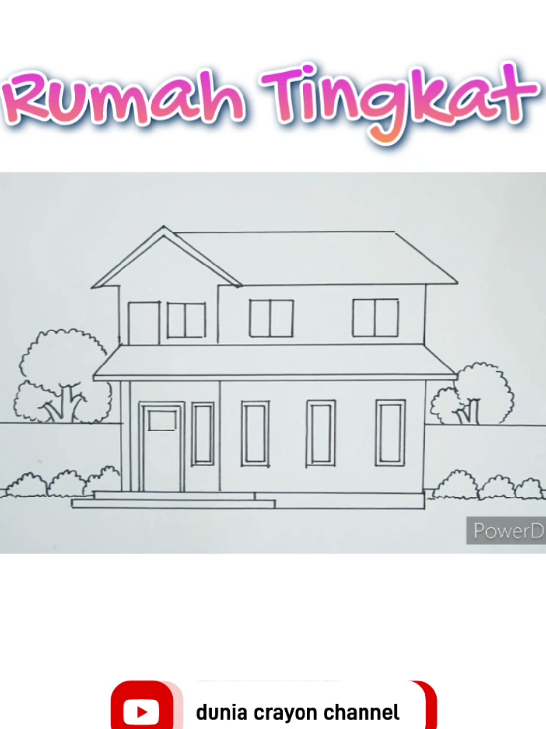 menggambar rumah tingkat #menggambarmudah 