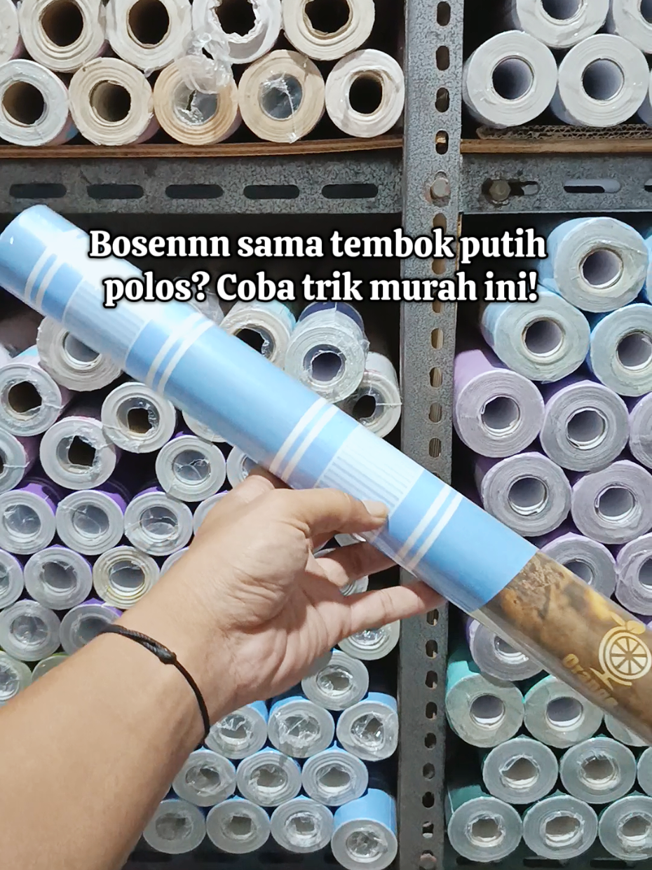 wallpaper stiker dinding motif salur garis biru #wallpaperdinding #wallpapermurah #wallpaperstickerdinding #homeliving #masukberanda 