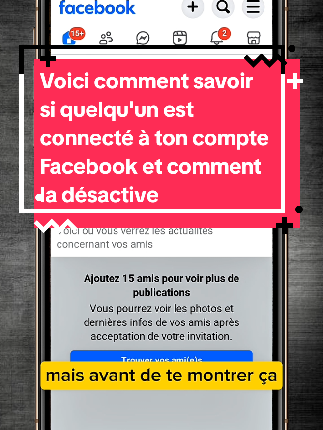 Voici comment savoir si quelqu'un est connecté à ton compte Facebook et comment la désactive #AstuceFacebookFR #SécuritéEnLigneFR #TutoTikTokFR #TikTokFrance #saidtechn 