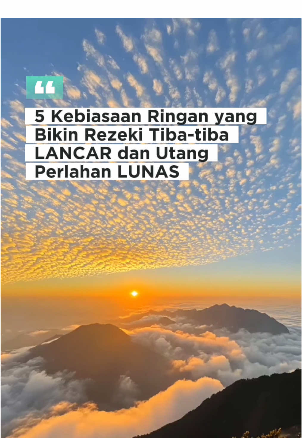 Kadang kita suka heran… Kok bisa ya, rezeki datang tiba-tiba? Padahal di kepala kita penuh angka cicilan, tapi di saat yang sama, Allah kirim pertolongan lewat jalan yang gak pernah kita sangka. Bukan sulap, bukan kebetulan. Sering kali, itu lahir dari kebiasaan ringan yang kita lakukan diam-diam… 1️⃣ Mengucap syukur bahkan untuk hal terkecil. ➡️ Segelas air, tempat berteduh, atau bahkan nafas lega setelah lelah. ✨ Semesta merespon rasa syukur dengan cara menggandakan nikmat. Allah pun janji, “Jika kamu bersyukur, pasti Aku tambah.” 2️⃣ Memberi meski sedikit. ➡️ Kadang cuma traktir teh, atau sekadar senyum tulus. ✨ Semesta suka energi memberi, dan seringkali membalas dengan cara yang jauh lebih besar dari yang kita keluarkan. 3️⃣ Mendoakan orang lain diam-diam. ➡️ Saat kita ingin baik untuk orang lain, kebaikan itu berbalik ke diri kita sendiri. ✨ Semesta memantulkan doa, dan Allah mengirimkan malaikat untuk meng-aminkan doa yang sama untuk kita. 4️⃣ Mengucapkan kata-kata baik pada diri sendiri. ➡️ “Aku mampu. Aku pantas. Aku akan sampai.” ✨ Semesta bekerja seperti cermin: apa yang kita ucapkan pada diri sendiri, itulah yang dipantulkan kembali dalam hidup kita. 5️⃣ Beristirahat dengan ikhlas. ➡️ Bukan malas, tapi percaya bahwa istirahat juga bagian dari ibadah. ✨ Semesta pun mengalirkan energi baru, dan Allah memberi kekuatan yang segar untuk melanjutkan perjalanan. Hidup ini memang gak selalu mudah, apalagi saat ada utang dan beban pikiran. Tapi jangan remehkan kebiasaan kecil. Karena bisa jadi… dari hal-hal sederhana inilah Allah sedang melapangkan jalan kita, dan semesta menyiapkan pertolongan tanpa kita duga. 👉 Kalau kamu lagi ingin mulai pulih dari lilitan utang, coba dulu langkah kecil: bangun kebiasaan ringan yang menguatkan hati dan pikiran. Dan kalau butuh panduan, workbook Pulih Dulu, Cuan Kemudian bisa jadi temanmu buat mulai perjalanan itu. ✨ Komen MAU ya biar aku kirimin aksesnya 💕