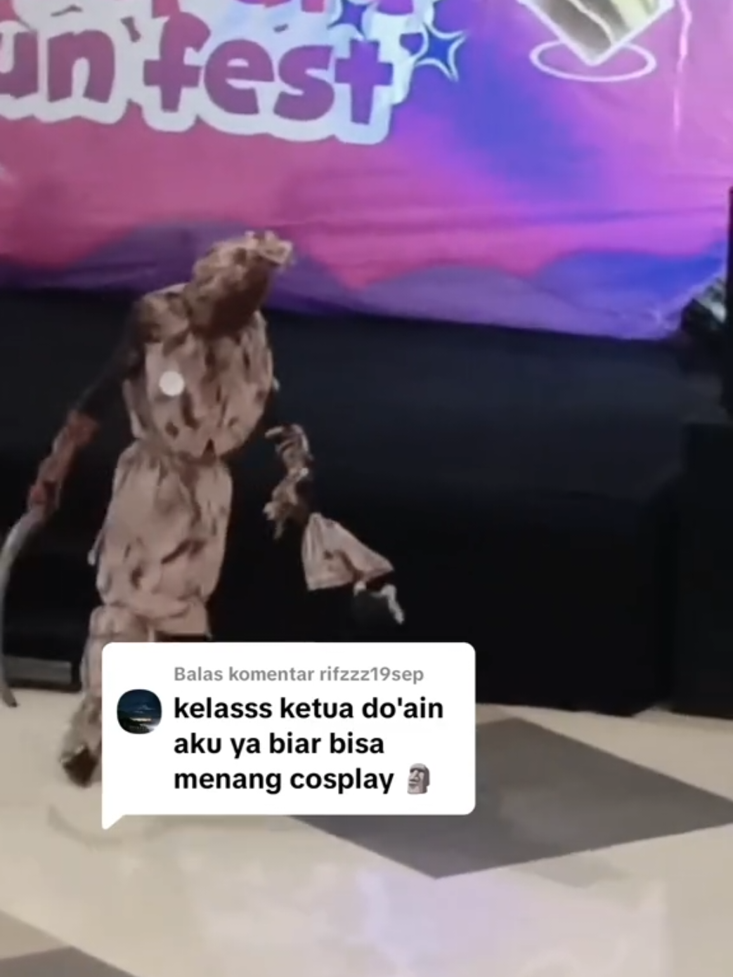 Membalas @rifzzz19sep makasih ketua🔥🔥‎#dreadout1 #dreadout2 #dreadout3 #cosplaypocongdreadout #cosplayerjambi 