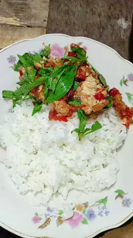 hari ini makan pakai tempe penyet kemangi. masyaAllah Alhamdulillah bikin nambah nasi. kalian udah makan belum? #tempe #tempepenyet #sambeltempe #sambeltempekemangi #makan 