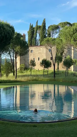 💦 “Taking a dip at Castello di Reschio 🏰✨ Where timeless history meets pure luxury. #umbria #italy #luxurytravel”