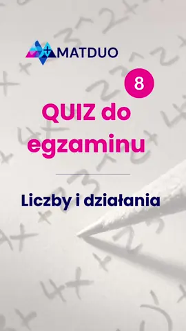 Zapisz się na DARMOWE lekcje! ✅ link w komentarzu! ⬇️ #matduo #egzamin8klasistyzmatematyki #egzaminosmoklasisty2026 #matduoquiz #egzmainósmoklasisty 