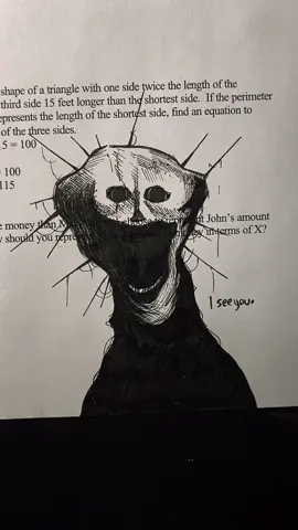 Day 3 of traumatizing my math teacher  ref: @doctor nowhere  #drawing #horrortok #funny #sketchbook #fypシ 