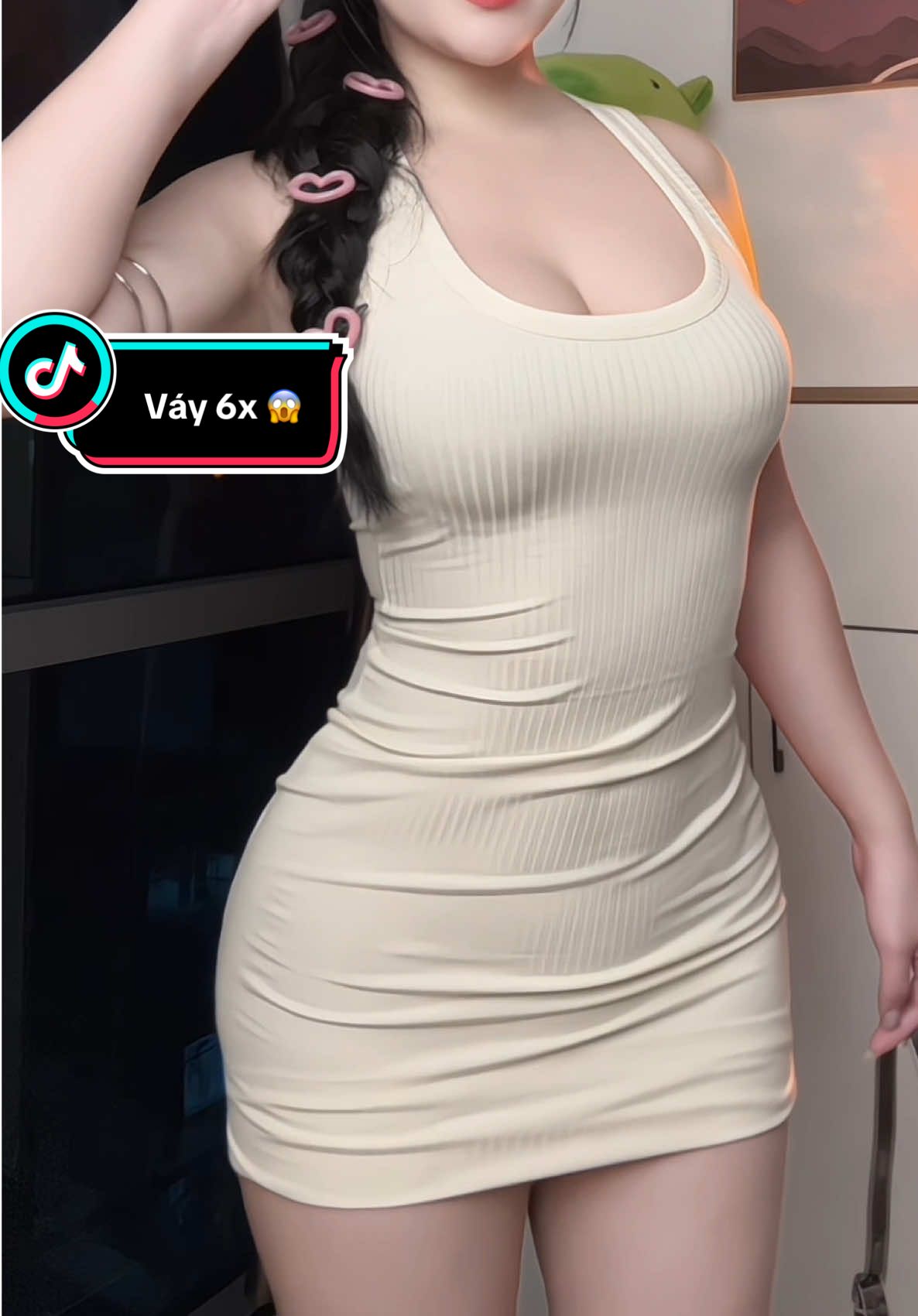 Bữa mới thấy sàn bán 11x mà giờ sa le sập sàn còn có 6x thôi đã có ngay 1 em đầm siêu fit dáng 🥰🥰🥰 #xuhuong #thoitrang #vay 