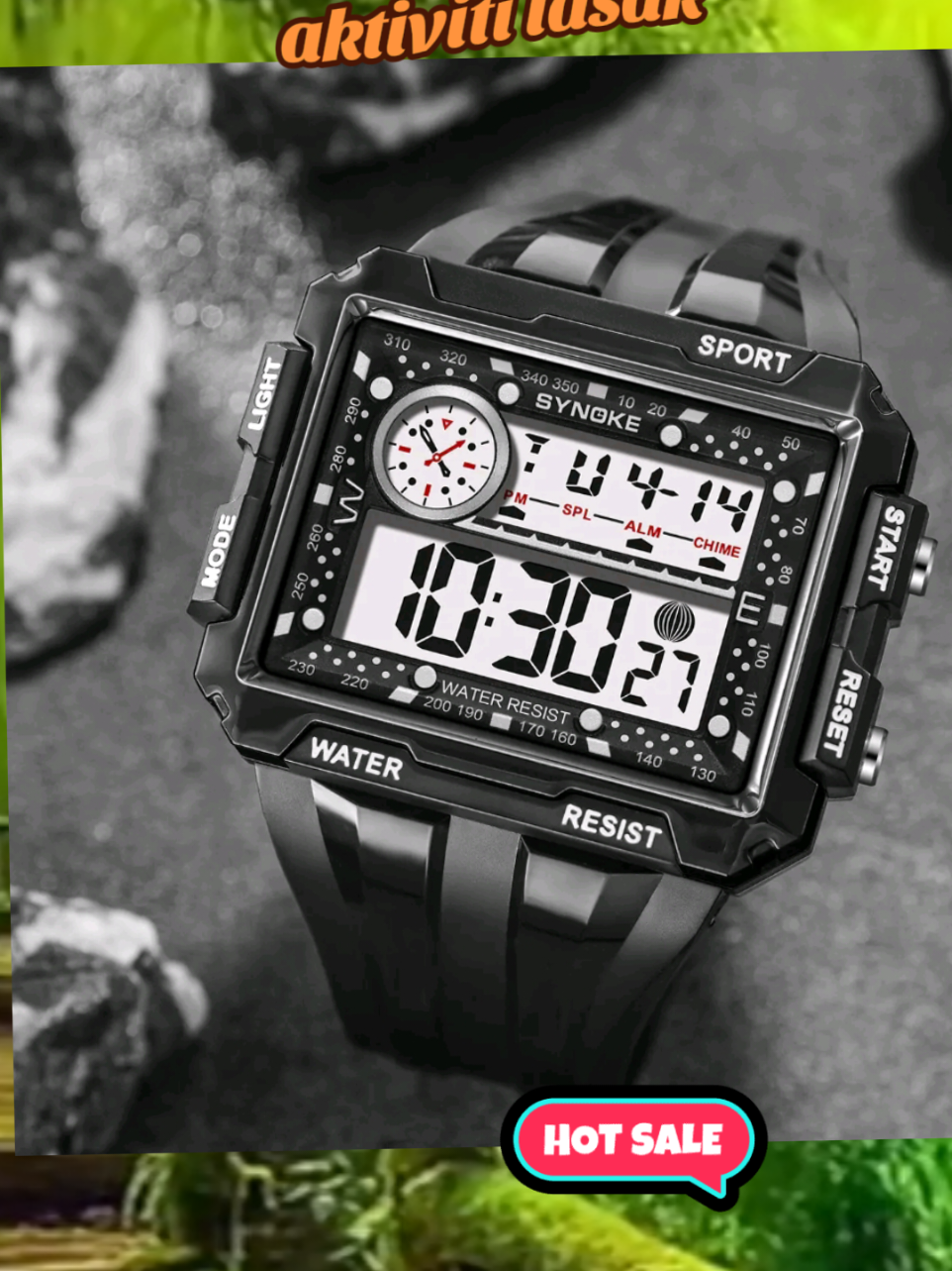Jam tangan digital aktiviti Viti panjat gunung #tiktokshop #fyppppppppppppppppppppppp #casual #digitalwatch 