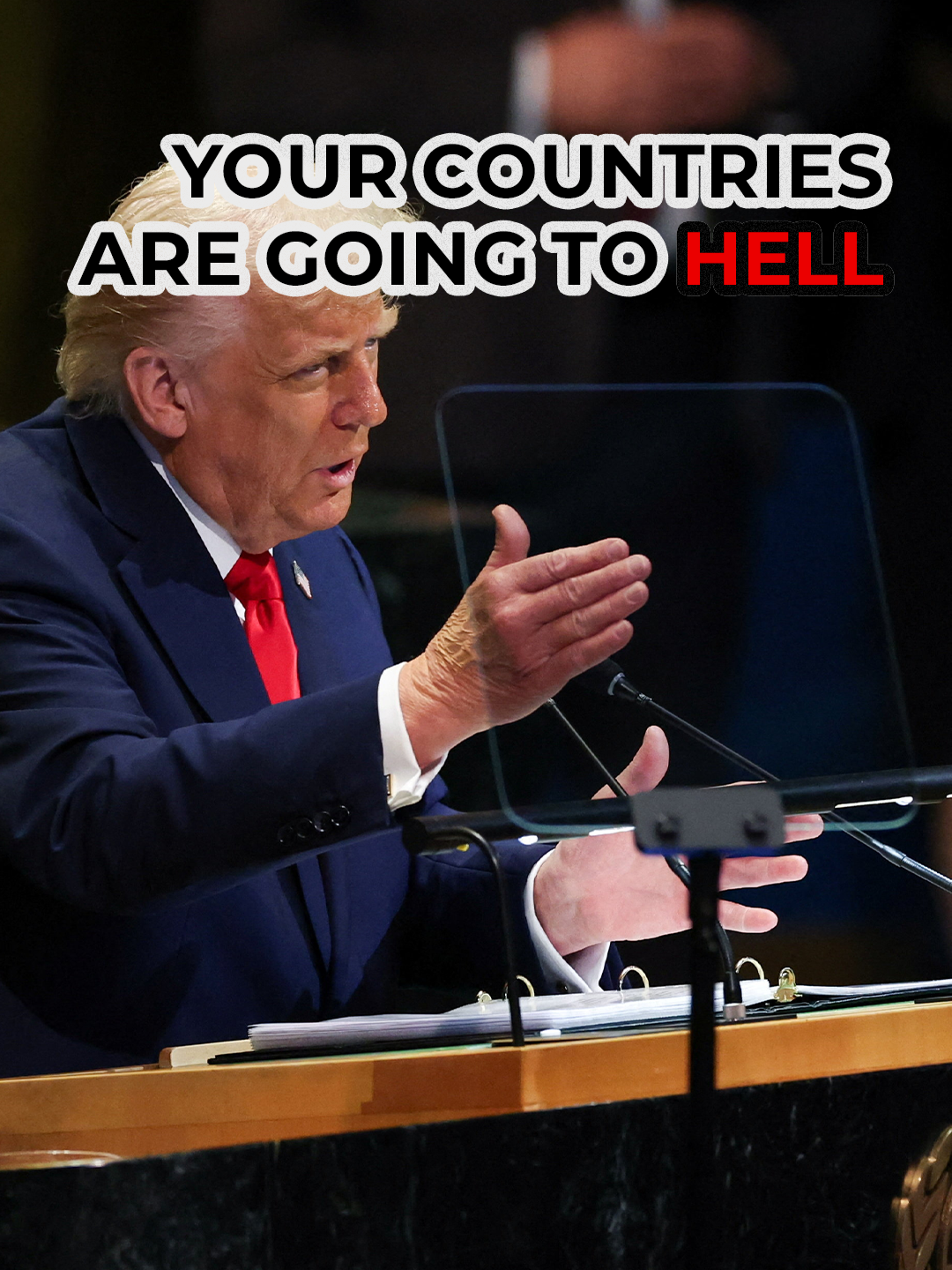 Donald Trump has warned the United Nations that if they do not 'end the failed experiment of open borders' then their countries 'are going to hell.' #DonaldTrump #UN #UnitedNations #MigrantCrisis #GBNews
