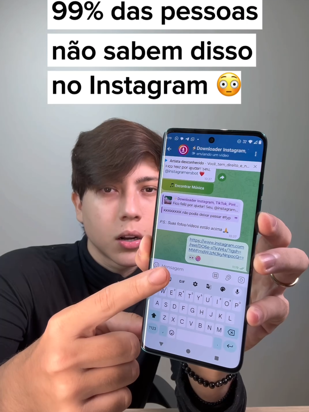 Pouca gente sabe que dá pra fazer isso! #dica #instagram #celular #truque #telgram 