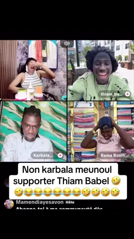 Non karbala meunoul supporter Thiam Babel 🤣🤣😂😂😂😂😂😂🤣🤣🤣🤣#mamendiayesavon😂😂😂🤣🤣🤣🤣 #mamendiayesavonlive #senegalaise_tik_tok🇸🇳pourtoichallenge🥺👖😁 #mamycobra🐍 