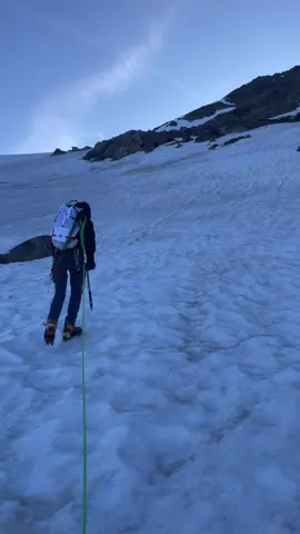 @Toby and @tสõ putting in to work 💪  #mountaineering #alps #climbing #glacier #gorpcore 