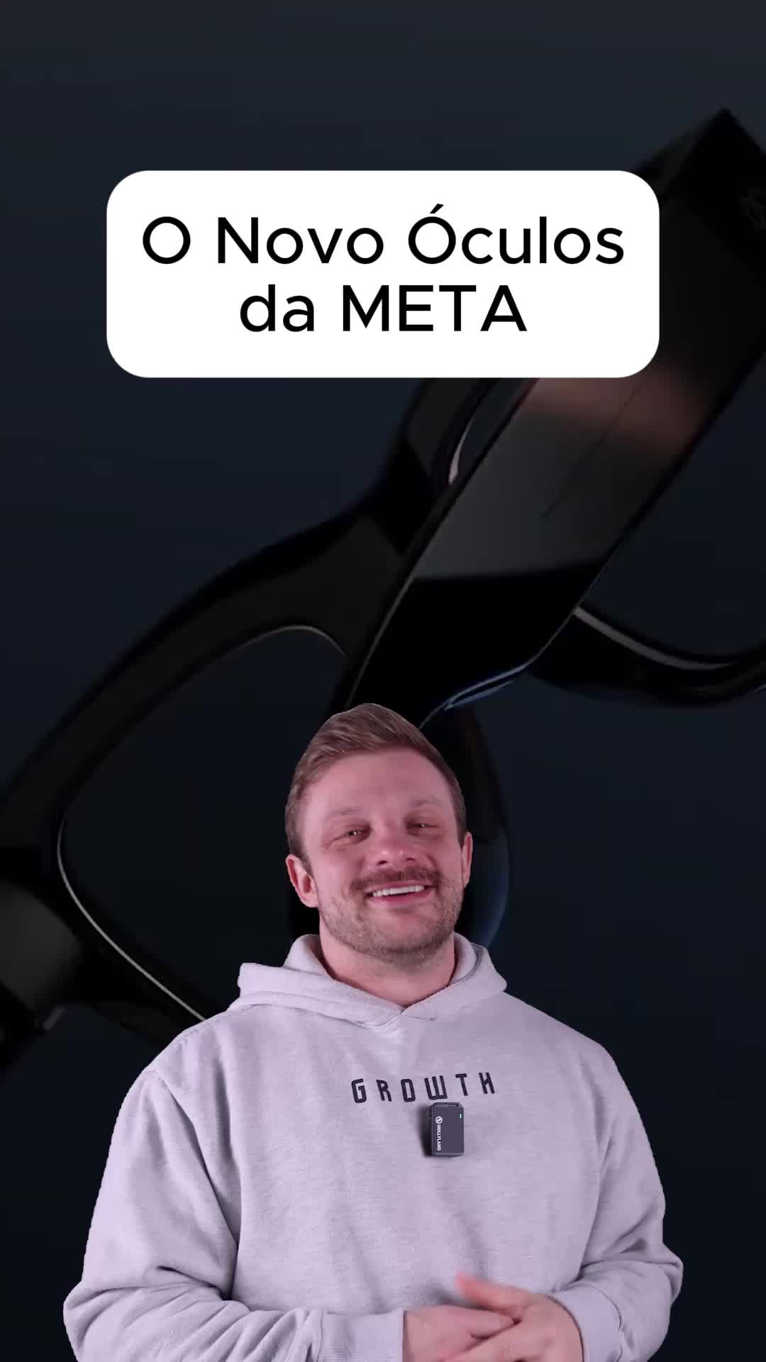 Novo óculos da META! Aparentemente é muito massa, alta definição, super divertido... Mas tem um detalhezinho que tá me incomodando um pouco... hahahaha