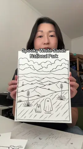 Cozy sweatshirts of my spooky National park coming soon! #halloween #falltok #art #arttok 