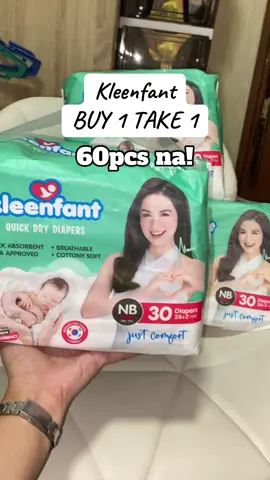 60pcs na! Buy 1 take 1 #kleenfant #newborndiaper #babydiaper 