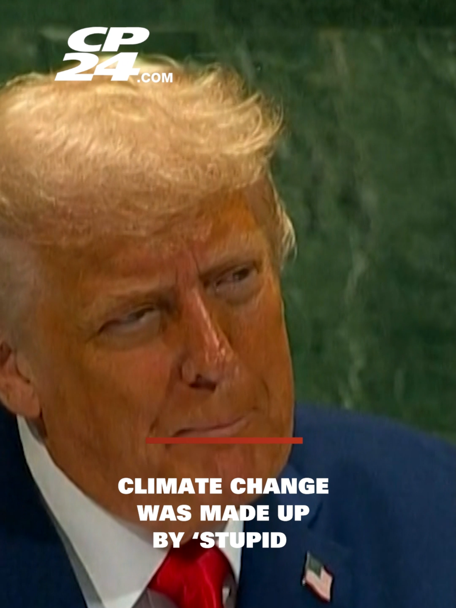 U.S. President Trump claims climate change is ‘the greatest con job ever’ and the carbon footprint is a ‘hoax.’ #cp24 #cp24news #usa #trump