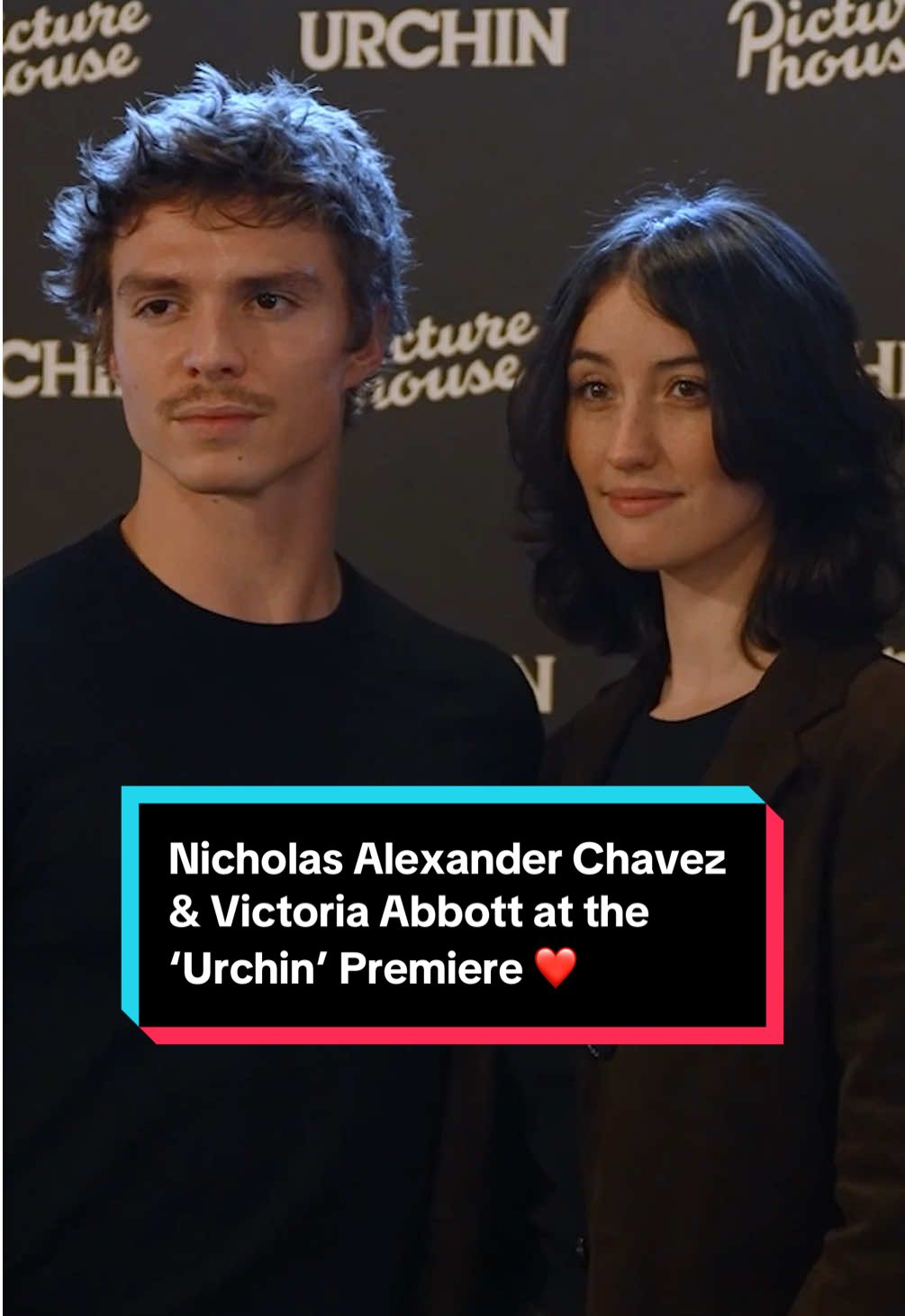 It was date night for #NicholasAlexanderChavez and #VictoriaAbbott as they stepped out at the ‘Urchin’ U.K. premiere — #HarrisDickinson’s directorial debut. #RedCarpet #CelebrityCouple 