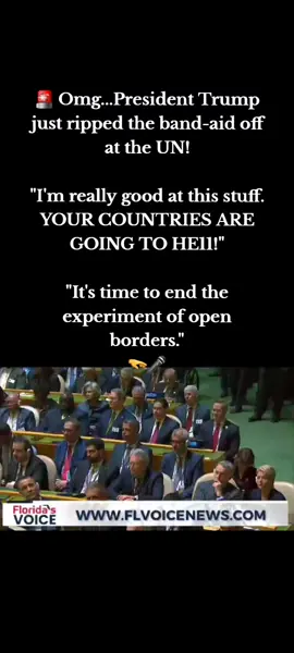 🚨 Omg...President Trump just ripped the band-aid off at the UN! 