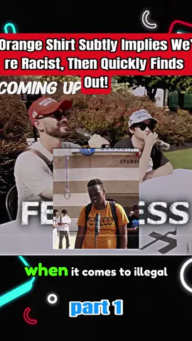 Orange Shirt Subtly Implies We’re Racist , Then Quickly Finds Out !! #news #chaliekirk #us 