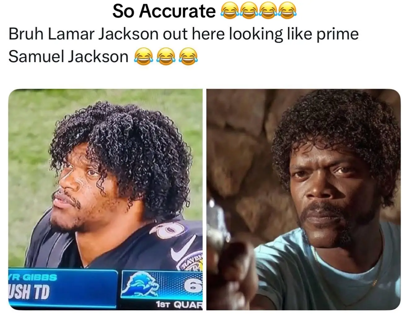 Mane they ain’t lying either #LamarJackson #SamuelLJackson #funny #NFL #fyp 