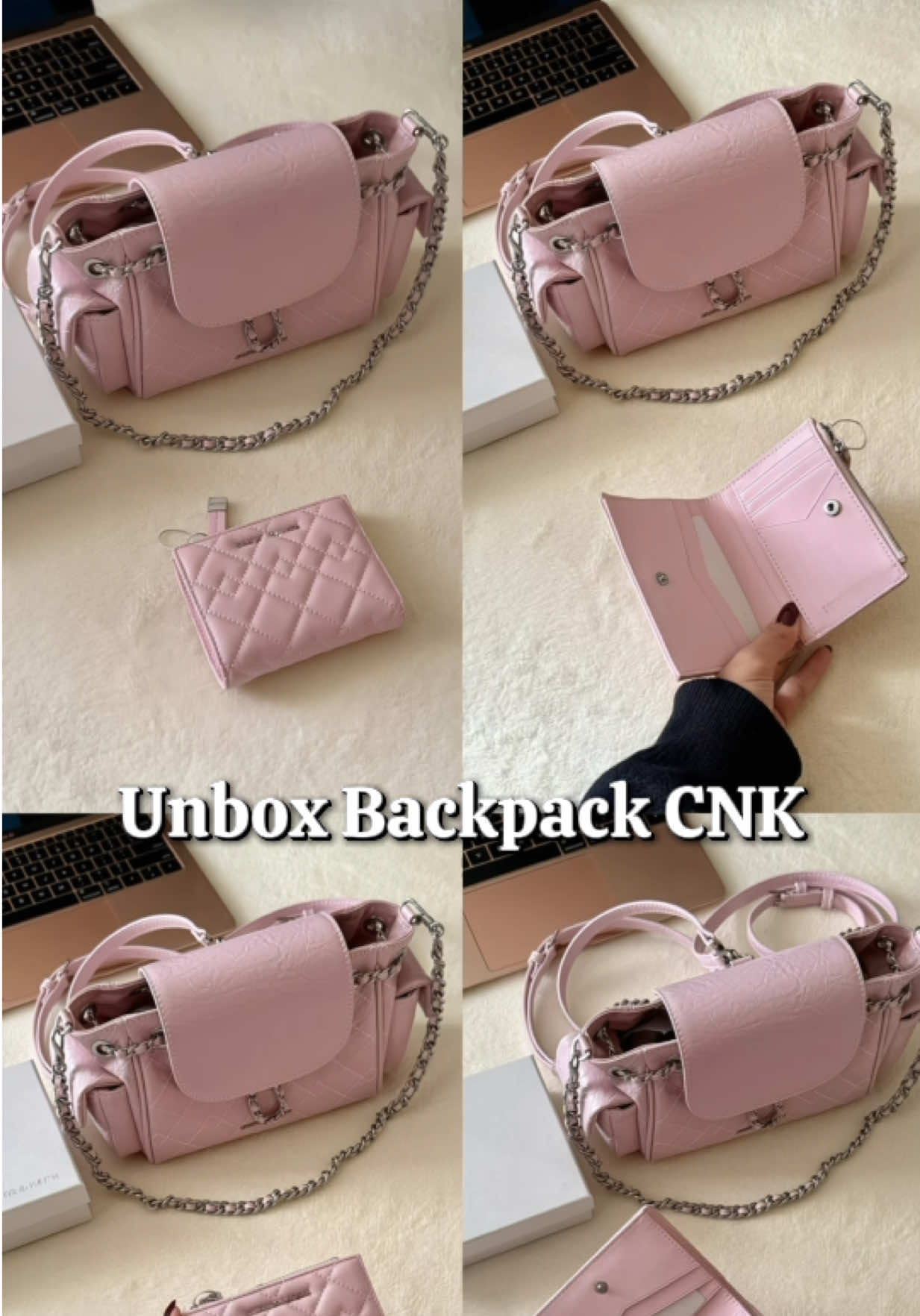 Unbox Backpack CNK - 4 màu: Pink - Pewter ( bạc ) - Black - Cream✨🍰💖 #charlesandkeith #khanhlinhcnk #khanhlinhcnkordersing #ordersing #khanhlinhcnkordersingauth 