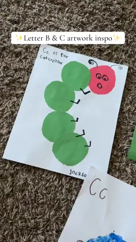 Love me some hand/foot print artwork 🎨  🐛 🦋 🍪 #prek #toddleractivities #toddlerlearning 