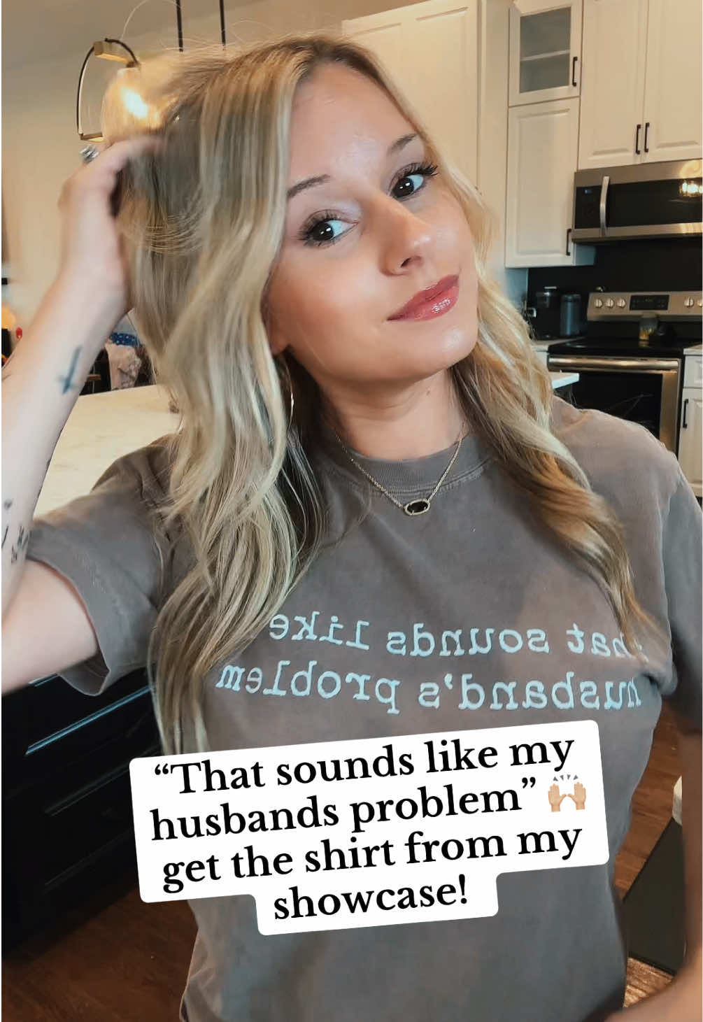 “That sounds like my husbands problem”… my attitude, things I accidentally break around the house.. 🫣 it is linked below & there are so many other phrases. PLUS.. it’s a @Comfort Colors Tees .. which are the best! #comfortcolors #fyp #marriagehumor #fashion 