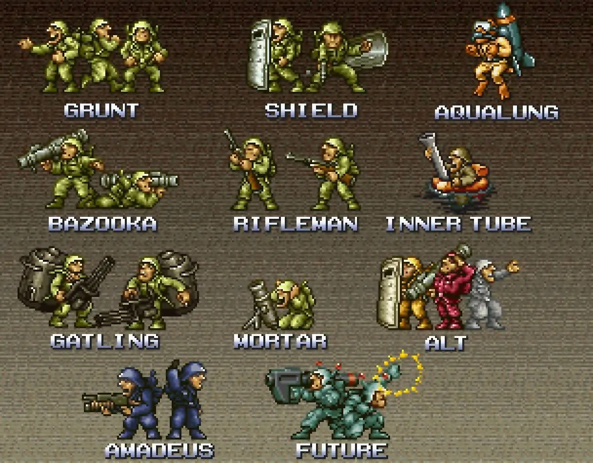 algunos de los nombres de los enemigos de metal slug  #videojuegos🎮 #metalslug #juegosretro 