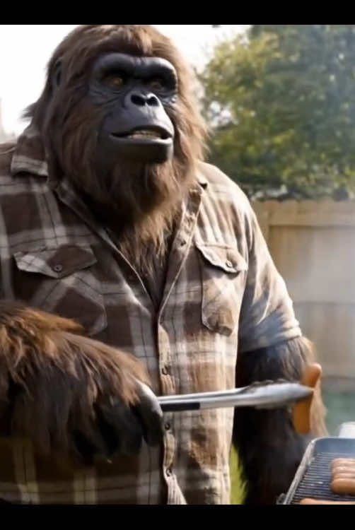 Bigfoot really has some crazy jokes while grilling 😂😭 #bigfoot #googleveo3 #joketime #bigfootvlog #flashvam 