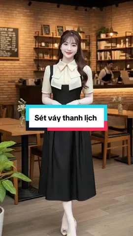 Vẻ đẹp thanh lịch: Đầm yếm đen phối áo sơ mi nơ vàng kem  #ThoiTrangCongSo #DamYem #thoitrangnu #2newfashion #TikTokFashion @2newfashion  @2newfashion  @2newfashion 