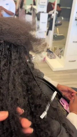 Boho Mohawk With Burmese Curls Supplied By Given’s  #fyp #designconrows #knotlessbraids #boxbraids 