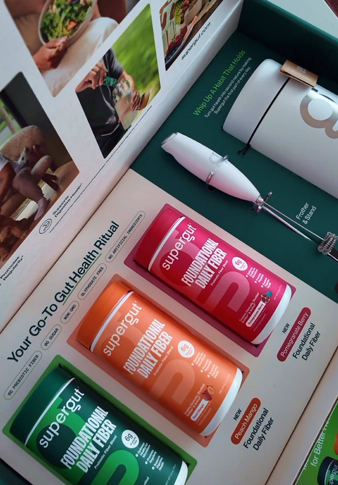 unboxing our Foundational Daily Fiber ✨ SO many flavors— which one are you trying first? #productlaunch #fiber #guthealth #prebiotics #supergut 