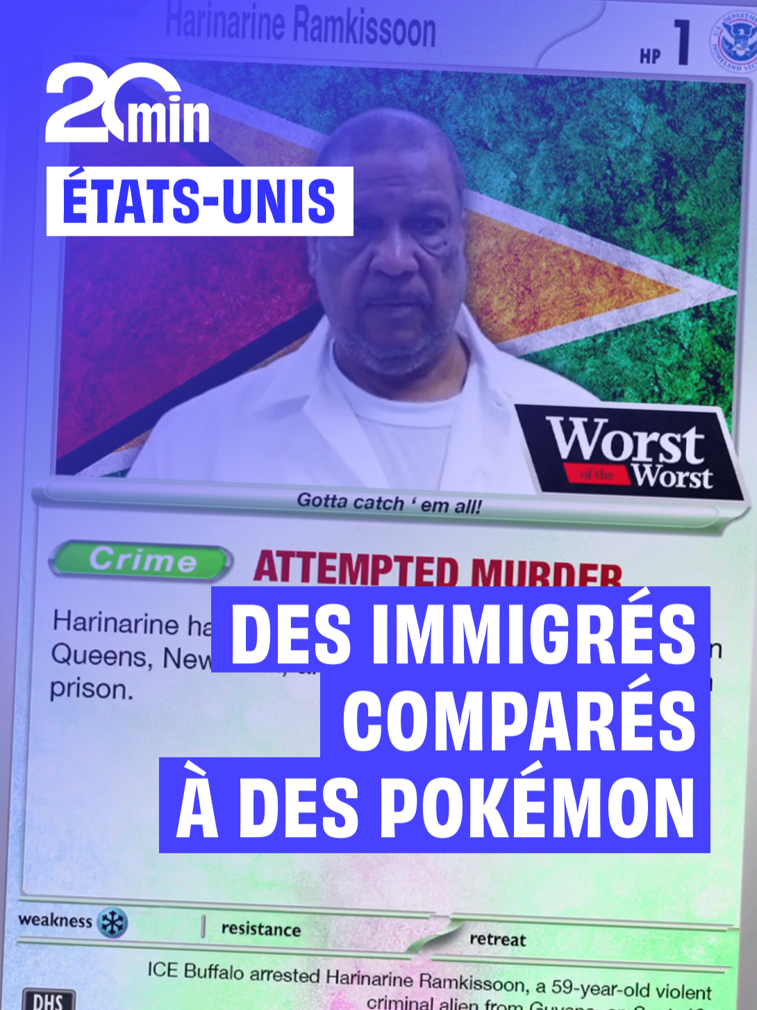 Le Département de la sécurité intérieure des États-Unis a publié sur les réseaux sociaux une vidéo en comparant l'arrestation d'immigrés avec des captures de Pokémon. Pour l'heure, Nintendo, propriétaire de la marque Pokémon, n'a pas encore réagi. #sinformersurtiktok #pokemon #nintendo #ice #immigrés
