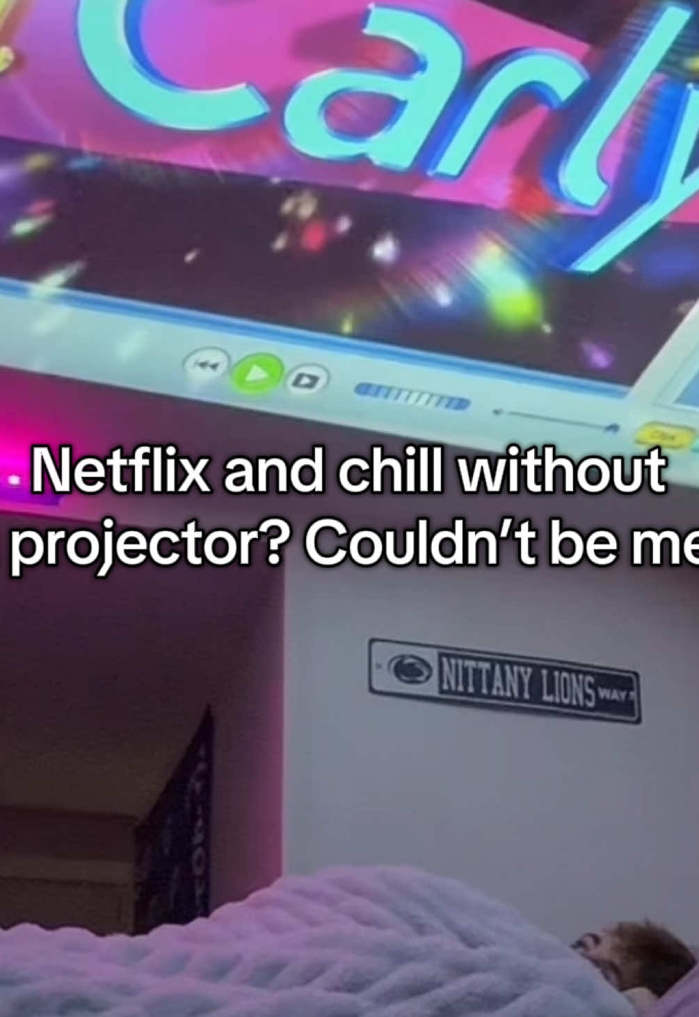 Perfect for any wall! #cozyathome #projectors #nostalgia #icarly #tvshow 