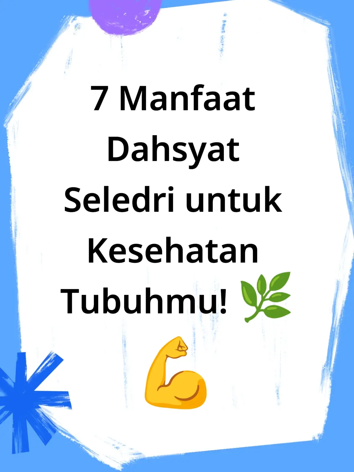 7 Manfaat Dahsyat Seledri untuk Kesehatan Tubuhmu! 🌿 Seledri kaya akan fitokimia, serat, dan antioksidan yang bermanfaat untuk: 1. Menurunkan tekanan darah 2. Melancarkan pencernaan 3. Mengurangi peradangan 4. Menurunkan kolesterol jahat (LDL) 5. Menjaga berat badan 6. Meningkatkan hidrasi tubuh 7. Detoks alami lewat urine 👉 Cocok dikonsumsi rutin untuk gaya hidup sehat! #sehat #seledri #herbal #obat 