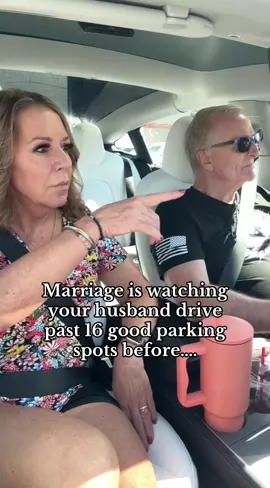 Seriously! It wasn’t even in the shade! 🤦🏼‍♀️😂 oh well, I guess I’ll get my cardio in!! #CouplesHumor #MarriedLife #RelationshipHumor #Relatable #ParkingStruggles    