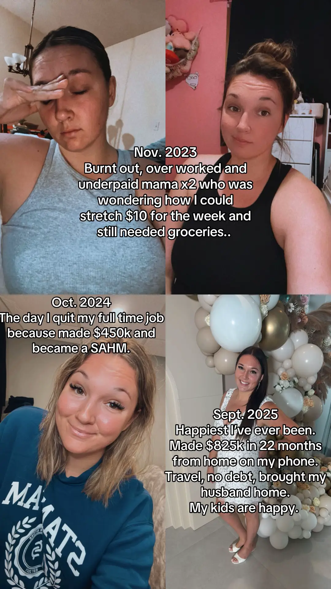 If you are ready for a change- comment CHANGE in the comments!  We scroll past so many opportunities to make money online because we think it’s “too good to be true” or it’s not real.  But we don’t hesitate to work 40 hours a week, 40-50 years just to struggle and ONLY get by.  There are ways you can stop struggling- are they out of the norm? YES. But it’s becoming more normal for people to make MONEY online because it allows choices and freedom.  It’s changed my life & now I help others change theirs 💞😭 #makemoneyfromyourphone  #onlineincomeideas  #momsover30ontiktok #canadianmomsoftiktok #sidehustleideasforanyone 